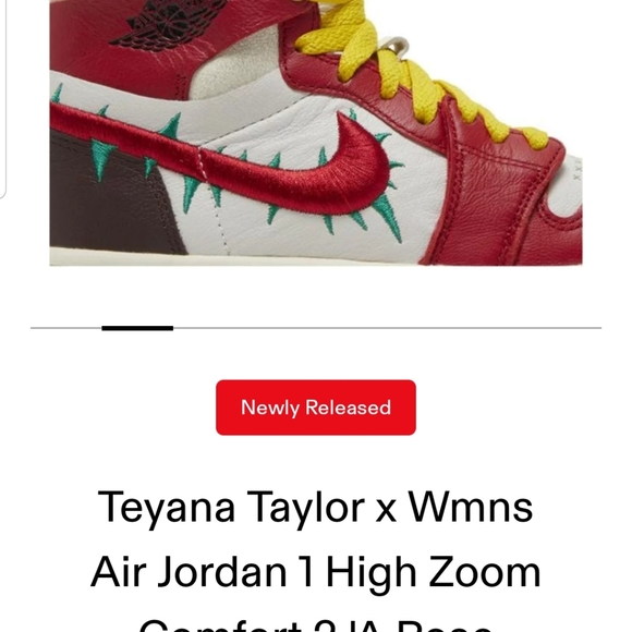 TEYANA TAYLOR X WMNS AIR JORDAN 1 HIGH ZOOM COMFORT 2 'A ROSE FROM HARLEM - Picture 8 of 9
